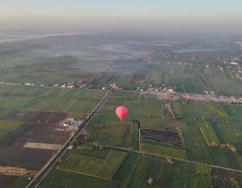 Aerial view of landscape against sky