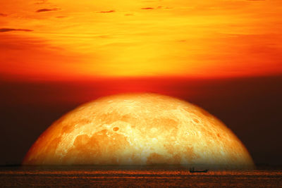 Sea against sky at sunset