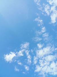 Low angle view of clouds in sky