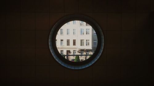 Low angle view of window in building