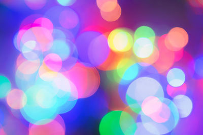 Defocused image of illuminated lights