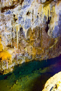 View of pond in cave