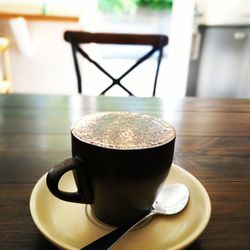 Close-up of coffee on table