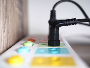 Close-up of toys on table at home