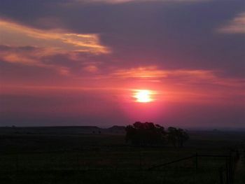 Scenic view of landscape at sunset