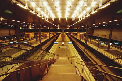 Illuminated underground walkway