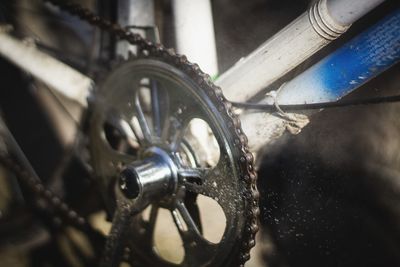 Close-up of bicycle wheel