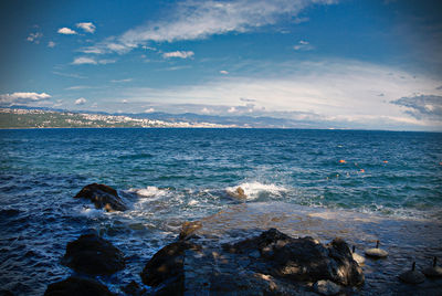 Scenic view of sea against sky