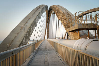 View of suspension bridge