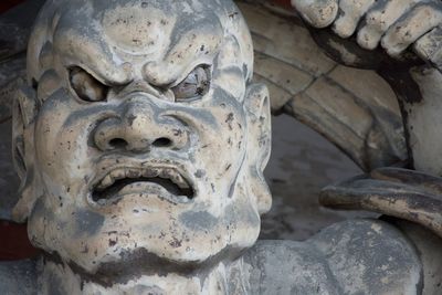 Close-up of old statue