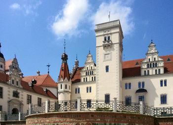 Facade of church against sky