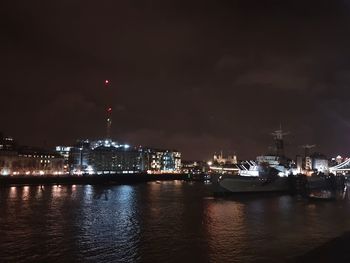 City lit up at night