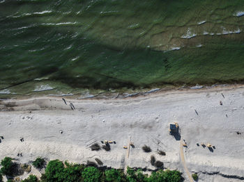 High angle view of land