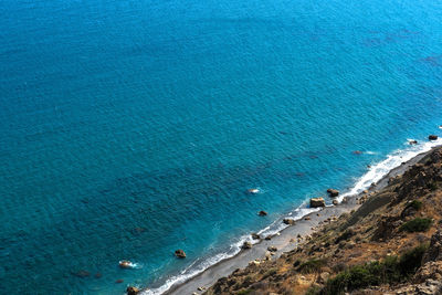 High angle view of beach