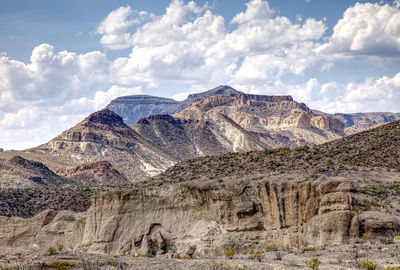 Scenic view of southren end of the rockies mountain range west texas