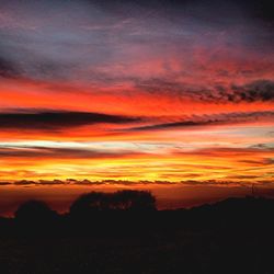 Scenic view of landscape at sunset