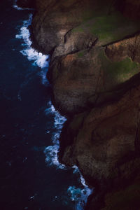 Rock formation in sea