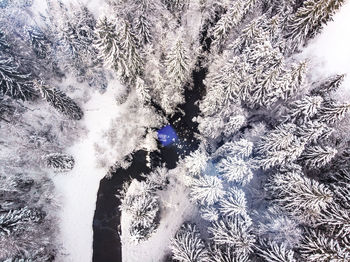 Digital composite image of person standing on snow covered land