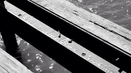 Wooden pier in sea