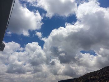Low angle view of cloudy sky