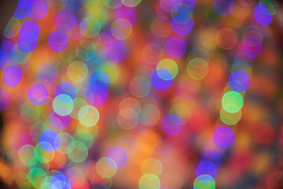 Defocused image of illuminated lights