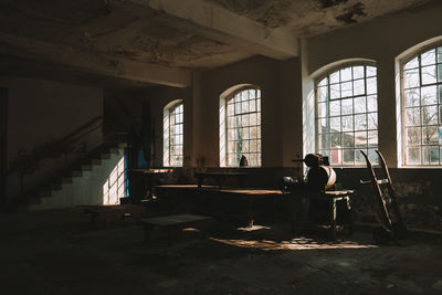 Interior of abandoned building