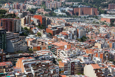 High angle view of city