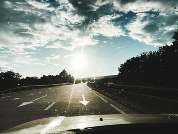 Road against sky