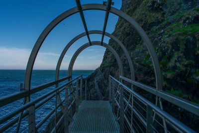 View of bridge over sea against sky