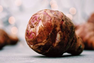 Close-up of bread on table