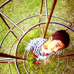 Portrait of cute girl in playground