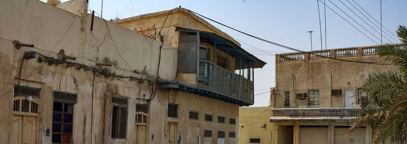 Low angle view of residential buildings against sky