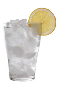 Close-up of drink against white background