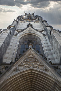 Low angle view of church building against sky