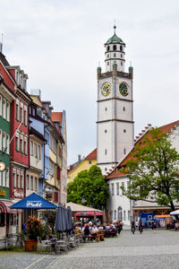 Group of people in ravensburg, germany.  end of covid