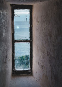 Sea seen through window