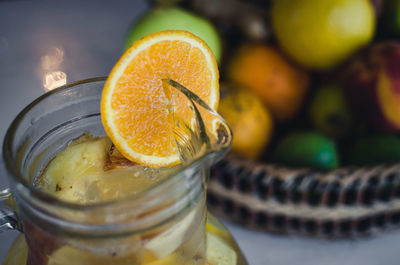 Close-up of drink on table