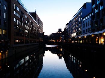 View of canal along buildings