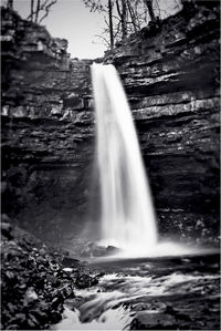 Scenic view of waterfall