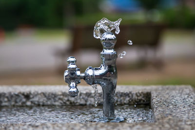 Close-up of water fountain
