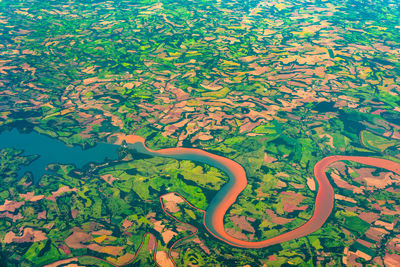 High angle view of sea