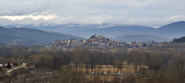 View of community and mountains