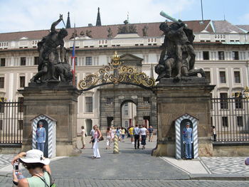 Statue in city