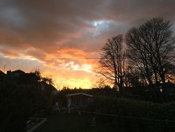 Built structure at sunset