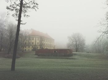 Built structure with trees in background