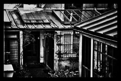 View of houses in the dark