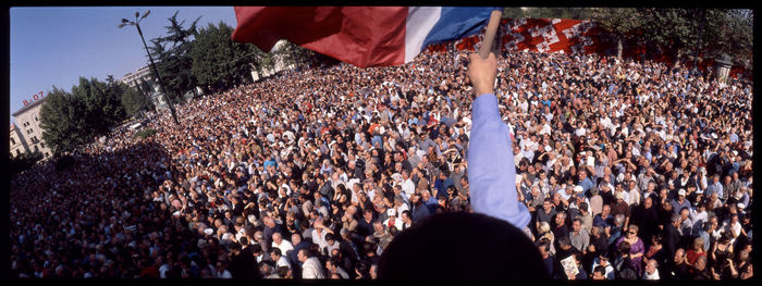 Group of people in stadium