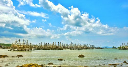 Panoramic view of sea against sky