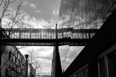 Low angle view of bridge against sky