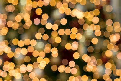 Defocused image of illuminated christmas lights